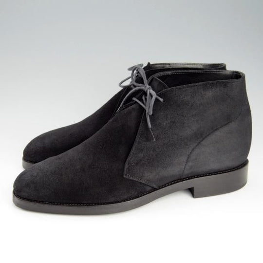 美品★Oriental/オリエンタル SIZE 8【定価￥55,000-★クーズー革/(英)C.F.ステッド社製】PATRICK/チャッカブーツ/黒★h692