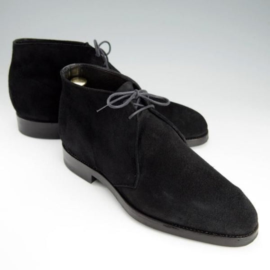 美品★Oriental/オリエンタル SIZE 8【定価￥55,000-★クーズー革/(英)C.F.ステッド社製】PATRICK/チャッカブーツ/黒★h692