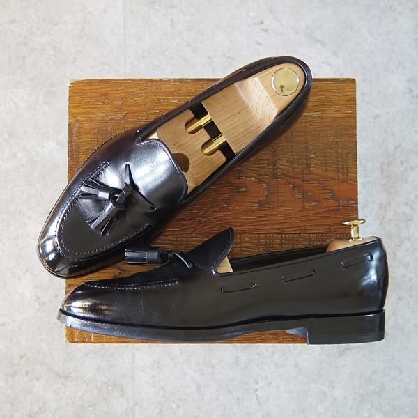 ★Oriental/オリエンタル SIZE 7【現行定価￥52,800-★PHILIP/フィリップ】タッセルローファー/カーフ/黒/メンズ★h693