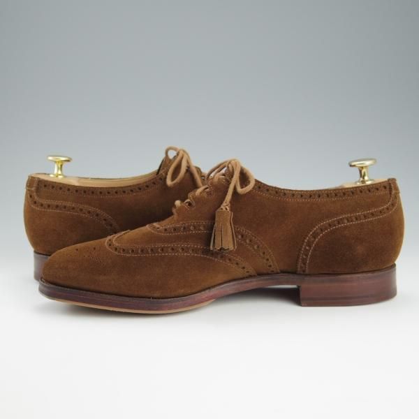 未使用★クロケット&ジョーンズ 7.5E【モデル定価￥74,800-★GHILLIE/200ラスト】ギリーシューズ/スエード/茶/Crockett&Jones★h694