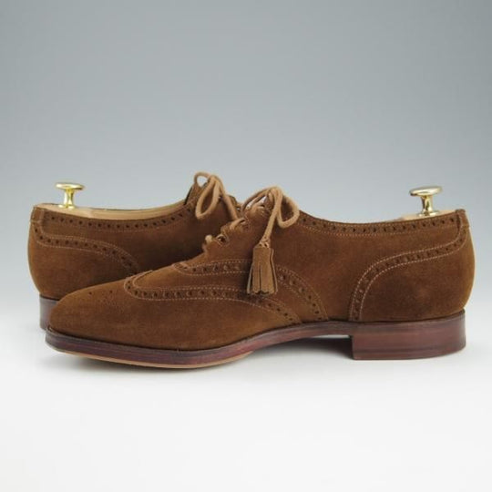 未使用★クロケット&ジョーンズ 7.5E【モデル定価￥74,800-★GHILLIE/200ラスト】ギリーシューズ/スエード/茶/Crockett&Jones★h694