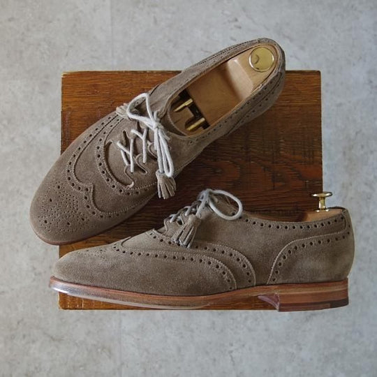 未使用★クロケット&ジョーンズ 7.5E【定価￥74,800-★GHILLIE/ビームスF別注】ギリーシューズ/スエード/BEAMS F/Crockett&Jones★h695