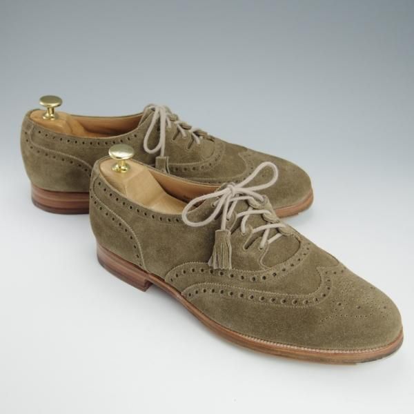 未使用★クロケット&ジョーンズ 7.5E【定価￥74,800-★GHILLIE/ビームスF別注】ギリーシューズ/スエード/BEAMS F/Crockett&Jones★h695