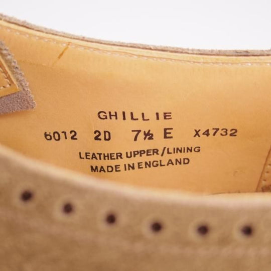 未使用★クロケット&ジョーンズ 7.5E【定価￥74,800-★GHILLIE/ビームスF別注】ギリーシューズ/スエード/BEAMS F/Crockett&Jones★h695