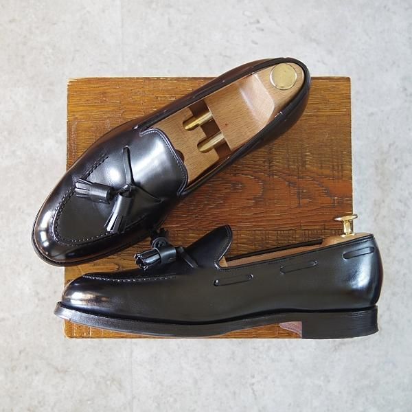 極上★クロケット&ジョーンズ 7E【定価￥86,900-★CAVENDISH 3/キャベンディッシュ3】タッセルローファー/黒/Crockett&Jones★h696