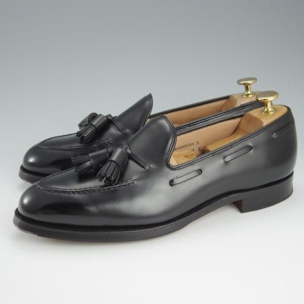 極上★クロケット&ジョーンズ 7E【定価￥86,900-★CAVENDISH 3/キャベンディッシュ3】タッセルローファー/黒/Crockett&Jones★h696