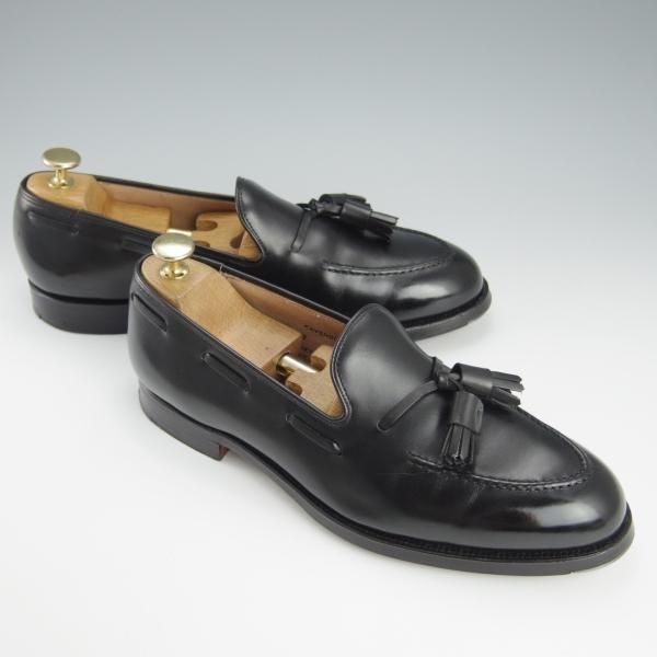 極上★クロケット&ジョーンズ 7E【定価￥86,900-★CAVENDISH 3/キャベンディッシュ3】タッセルローファー/黒/Crockett&Jones★h696