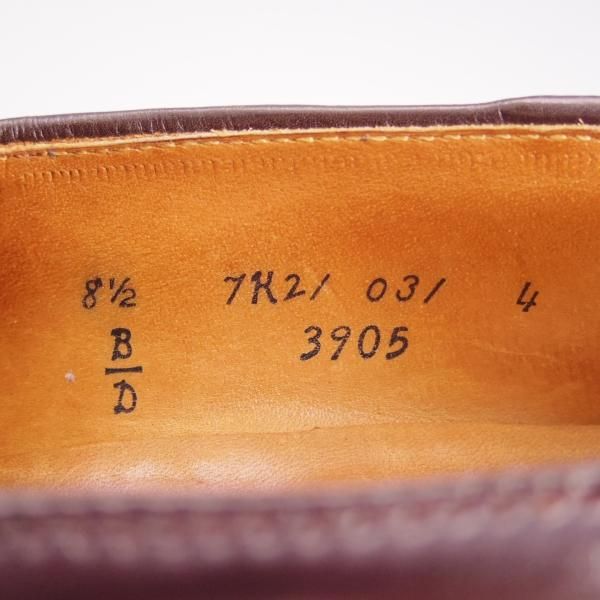 極美品★オールデン 8.5D【定価￥137,500-★コードバン仕様/ユナイテッドアローズ別注】3905/タッセルローファー/赤茶/Alden★h697