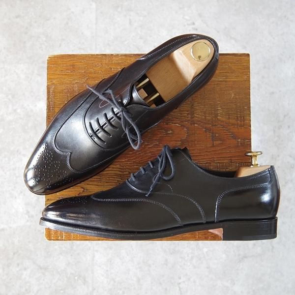 未使用★ジョンロブ 7E【モデル定価￥259,200-★HEATH/7000ラスト】オックスフォードシューズ/カーフ/黒/メンズ/JOHN LOBB★h706