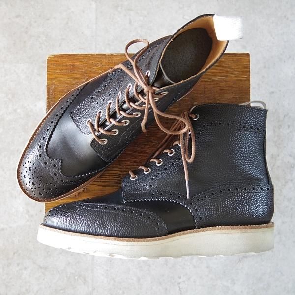 極上★トリッカーズ SIZE 8【現行定価￥96,800-★MALTON/モールトン】M2508/カントリーブーツ/コンビ/黒/メンズ/Tricker's★h711