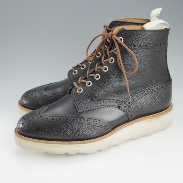 極上★トリッカーズ SIZE 8【現行定価￥96,800-★MALTON/モールトン】M2508/カントリーブーツ/コンビ/黒/メンズ/Tricker's★h711