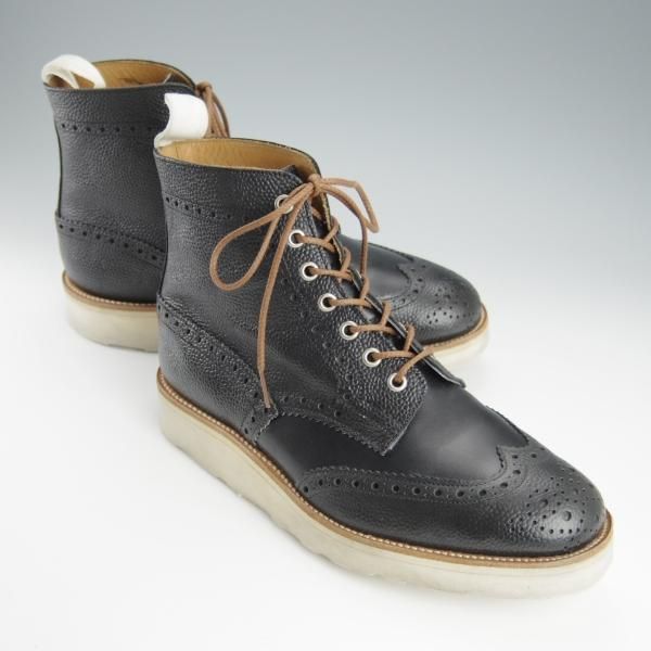 極上★トリッカーズ SIZE 8【現行定価￥96,800-★MALTON/モールトン】M2508/カントリーブーツ/コンビ/黒/メンズ/Tricker's★h711