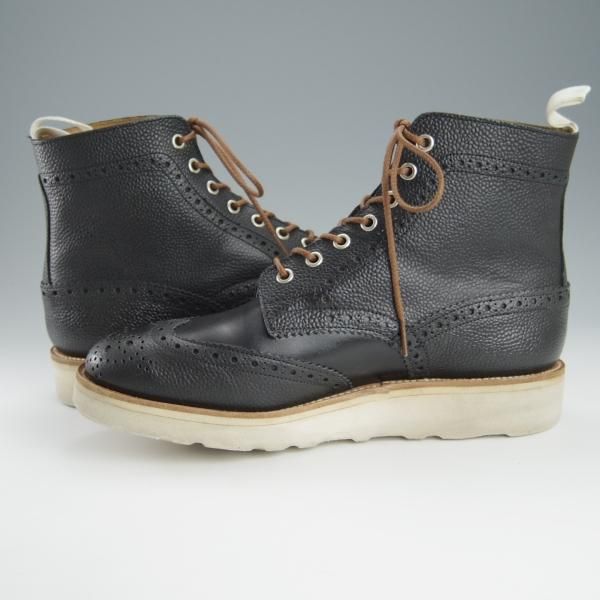 極上★トリッカーズ SIZE 8【現行定価￥96,800-★MALTON/モールトン】M2508/カントリーブーツ/コンビ/黒/メンズ/Tricker's★h711