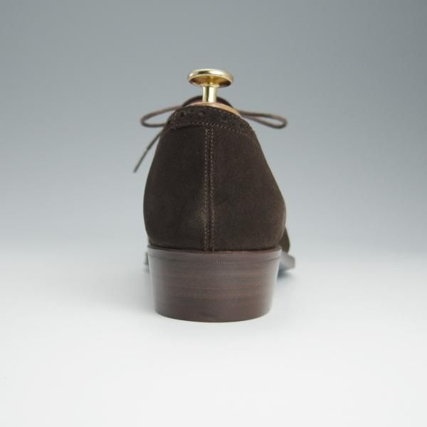 未使用★Perfetto/ペルフェット SIZE 6.5【グッドイヤーウェルテッド製法★ストレートチップ/PF-10190D】カーフ×スエード/濃茶★h712