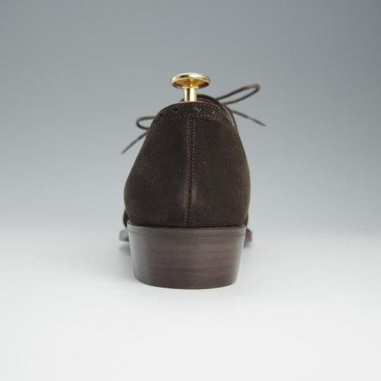 未使用★Perfetto/ペルフェット SIZE 6.5【グッドイヤーウェルテッド製法★ストレートチップ/PF-10190D】カーフ×スエード/濃茶★h712