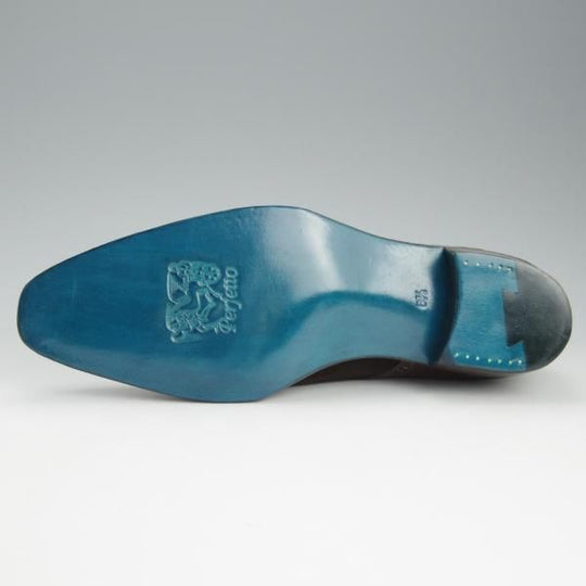 未使用★Perfetto/ペルフェット SIZE 6.5【グッドイヤーウェルテッド製法★ストレートチップ/PF-10190D】カーフ×スエード/濃茶★h712