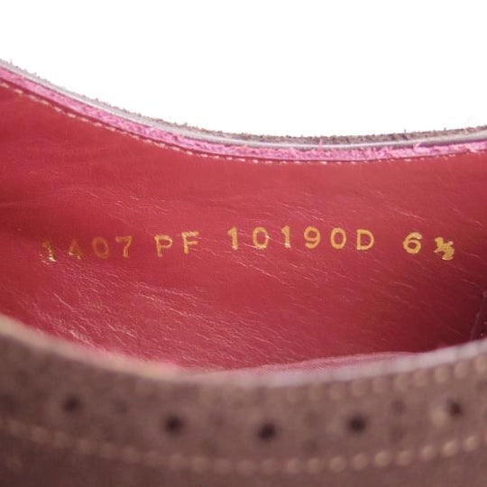 未使用★Perfetto/ペルフェット SIZE 6.5【グッドイヤーウェルテッド製法★ストレートチップ/PF-10190D】カーフ×スエード/濃茶★h712