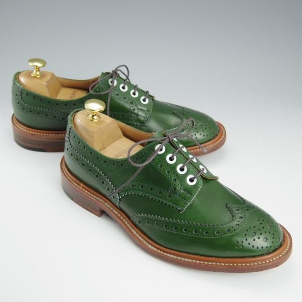 未使用★トリッカーズ SIZE 6【現行定価￥90,200-★BOURTON/バートン】M5633/カントリーシューズ/カーフ/短靴/緑/Tricker's★h713