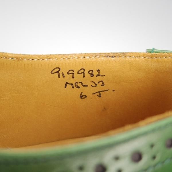 未使用★トリッカーズ SIZE 6【現行定価￥90,200-★BOURTON/バートン】M5633/カントリーシューズ/カーフ/短靴/緑/Tricker's★h713