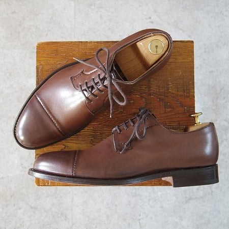 未使用★チャーチ 70F/UK7【貴重★JIL SANDER別注/スキンステッチ仕様】ジルサンダー/9747ラスト/ストレートチップ/濃茶/Church's★h714