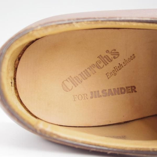 未使用★チャーチ 70F/UK7【貴重★JIL SANDER別注/スキンステッチ仕様】ジルサンダー/9747ラスト/ストレートチップ/濃茶/Church's★h714