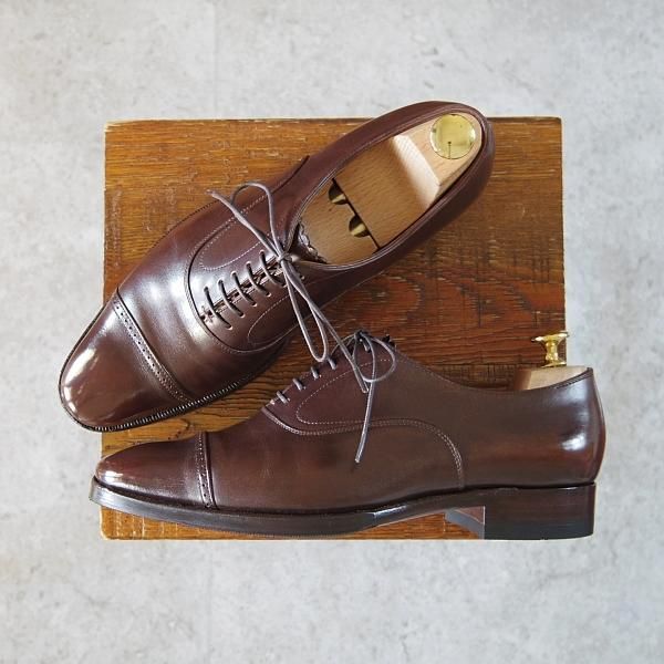 ★(銀座)ギルド・オブ・クラフツ SIZE 6.5【パターンオーダー品★Brackie/パンチドキャップトゥ】カーフ/濃茶/Guild of crafts★h715