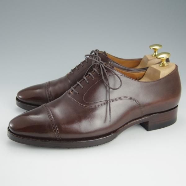 ★(銀座)ギルド・オブ・クラフツ SIZE 6.5【パターンオーダー品★Brackie/パンチドキャップトゥ】カーフ/濃茶/Guild of crafts★h715