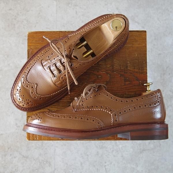 極美品★トリッカーズ SIZE 7.5【現行定価￥90,200-★ダイナイトソール/BOURTON/バートン】5633/カントリーシューズ/茶/Tricker's★h716
