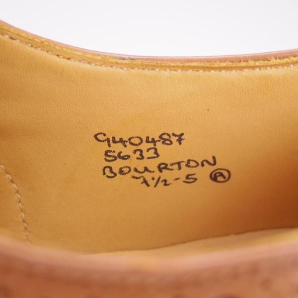 極美品★トリッカーズ SIZE 7.5【現行定価￥90,200-★ダイナイトソール/BOURTON/バートン】5633/カントリーシューズ/茶/Tricker's★h716