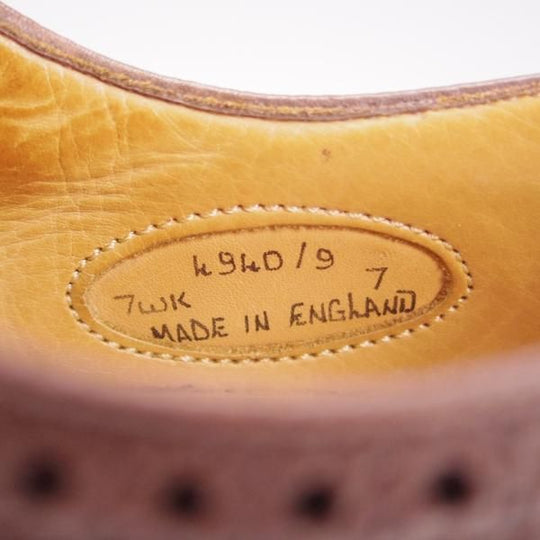 ★(英)アルフレッド・サージェント SIZE 7【★ギリーシューズ/リッジウェイソール】7WKラスト/グレインレザー/濃茶/Alfred Sargent★h718