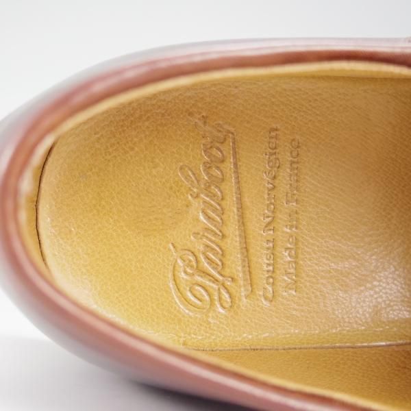 極美品★パラブーツ SIZE 42【貴重★フォック仕様(アザラシの毛皮)/ミカエル/MICHAEL】チロリアンシューズ/茶/Paraboot★h720