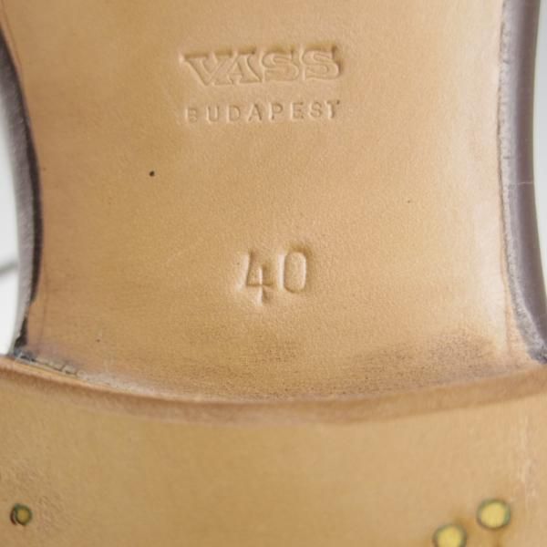未使用★(東欧)VASS/ヴァーシュ SIZE 40【貴重★Alt English II/Kラスト】ストレートチップ/カーフ/茶/メンズ★h722