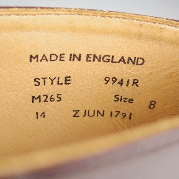 未使用★(英)SANDERS/サンダース SIZE 8【定価￥63,720-★ダイナイトソール仕様/Derby Boot】9941R/ダービーブーツ/赤茶/メンズ★h724