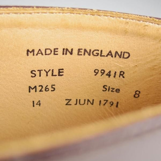 未使用★(英)SANDERS/サンダース SIZE 8【定価￥63,720-★ダイナイトソール仕様/Derby Boot】9941R/ダービーブーツ/赤茶/メンズ★h724