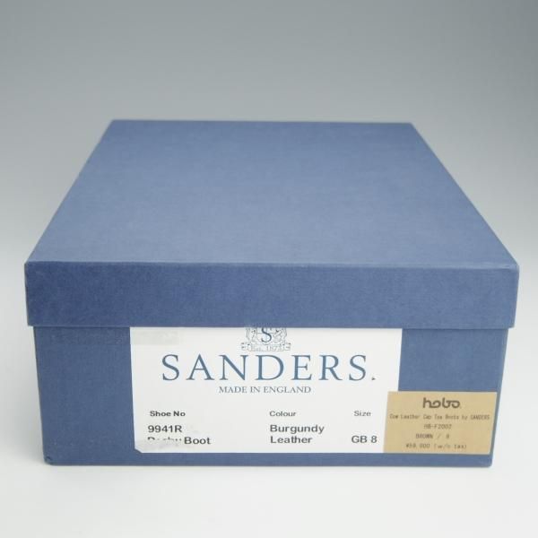 未使用★(英)SANDERS/サンダース SIZE 8【定価￥63,720-★ダイナイトソール仕様/Derby Boot】9941R/ダービーブーツ/赤茶/メンズ★h724