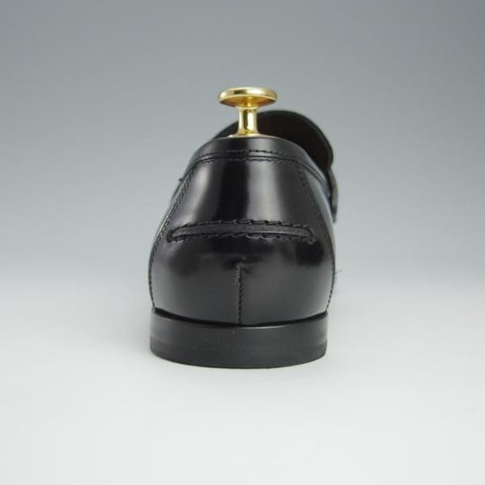 極美品★(英)JIMMY CHOO/ジミーチュウ SIZE 41【定価1,395ドル(15万円程度)★スタッズ/コインローファー】コンビ/黒/メンズ★h725