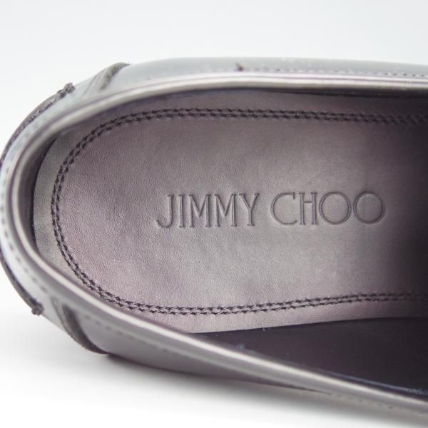 極美品★(英)JIMMY CHOO/ジミーチュウ SIZE 41【定価1,395ドル(15万円程度)★スタッズ/コインローファー】コンビ/黒/メンズ★h725