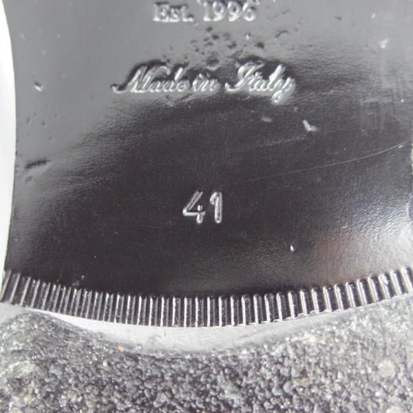 極美品★(英)JIMMY CHOO/ジミーチュウ SIZE 41【定価1,395ドル(15万円程度)★スタッズ/コインローファー】コンビ/黒/メンズ★h725