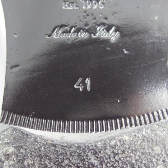 極美品★(英)JIMMY CHOO/ジミーチュウ SIZE 41【定価1,395ドル(15万円程度)★スタッズ/コインローファー】コンビ/黒/メンズ★h725