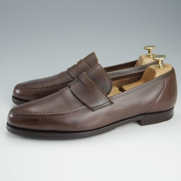 極上★クロケット&ジョーンズ 8.5E【定価￥83,600-★バーニーズNY別注/SELHURST】366ラスト/ローファー/濃茶/Crockett&Jones★h726