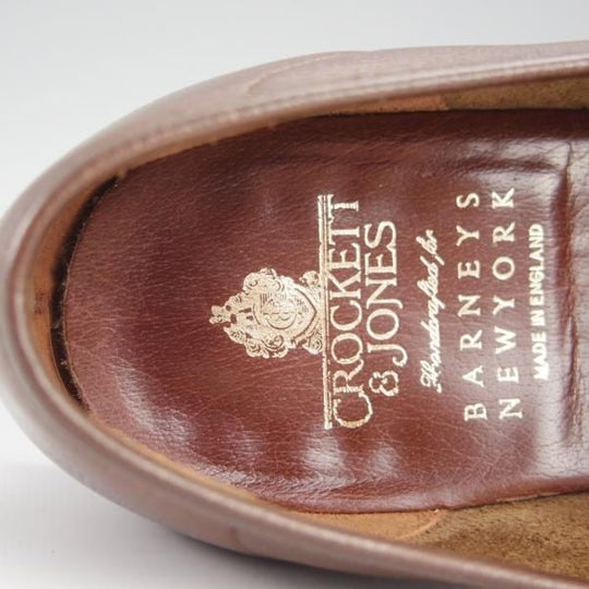 極上★クロケット&ジョーンズ 8.5E【定価￥83,600-★バーニーズNY別注/SELHURST】366ラスト/ローファー/濃茶/Crockett&Jones★h726