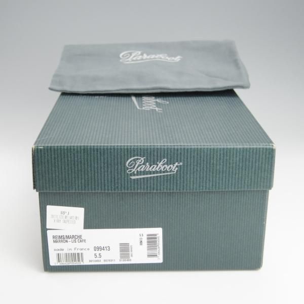 極美品★パラブーツ SIZE 5.5【定価￥71,500-★ランス/REIMS/カフェ】CAFE/コインローファー/リスレザー/濃茶/メンズ/Paraboot★h728