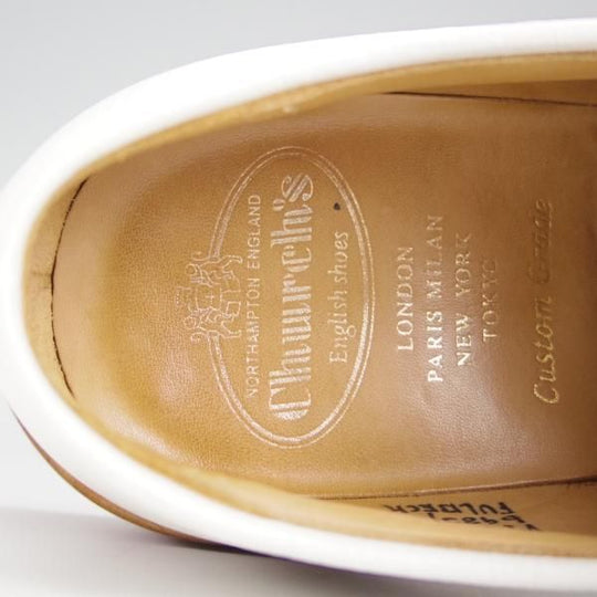 極上★チャーチ 70F/UK7【シャノンと同じ103ラスト★プレーントゥ/FULBECK】5都市ロゴ/グレインレザー/白/メンズ/Church's★h731