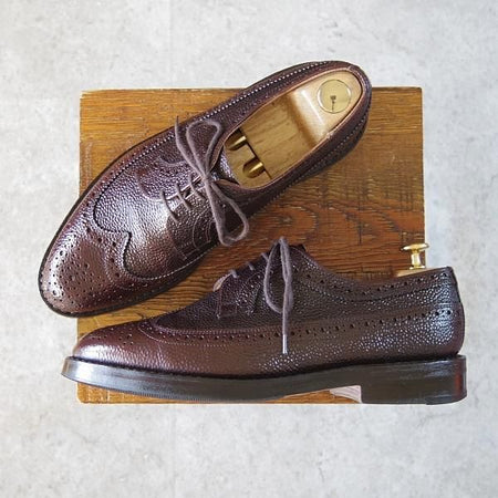 極上★トリッカーズ SIZE 7.5【現行定価8.5万円程度★ロングウイング/M6837】グレインレザー/エスプレッソ/濃茶/メンズ/Tricker's★h732