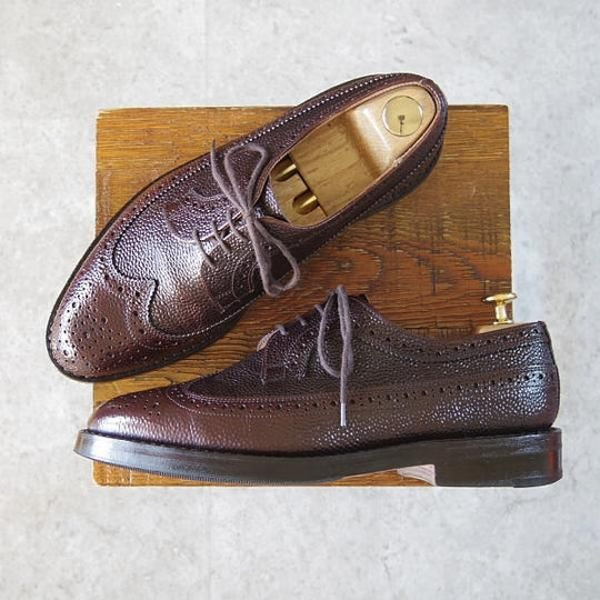 極上★トリッカーズ SIZE 7.5【現行定価8.5万円程度★ロングウイング/M6837】グレインレザー/エスプレッソ/濃茶/メンズ/Tricker's★h732