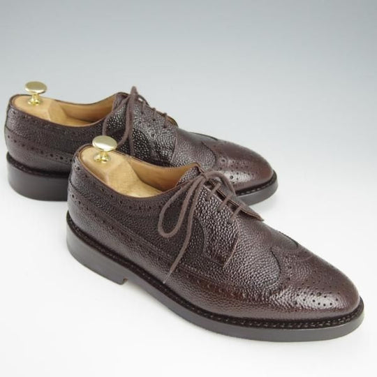 極上★トリッカーズ SIZE 7.5【現行定価8.5万円程度★ロングウイング/M6837】グレインレザー/エスプレッソ/濃茶/メンズ/Tricker's★h732