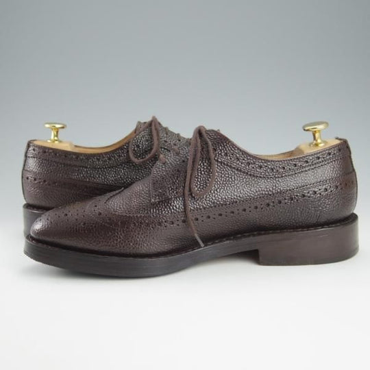 極上★トリッカーズ SIZE 7.5【現行定価8.5万円程度★ロングウイング/M6837】グレインレザー/エスプレッソ/濃茶/メンズ/Tricker's★h732