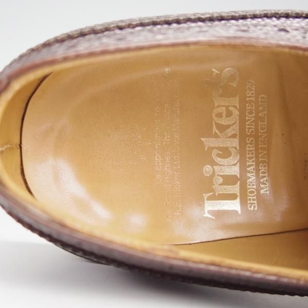 極上★トリッカーズ SIZE 7.5【現行定価8.5万円程度★ロングウイング/M6837】グレインレザー/エスプレッソ/濃茶/メンズ/Tricker's★h732