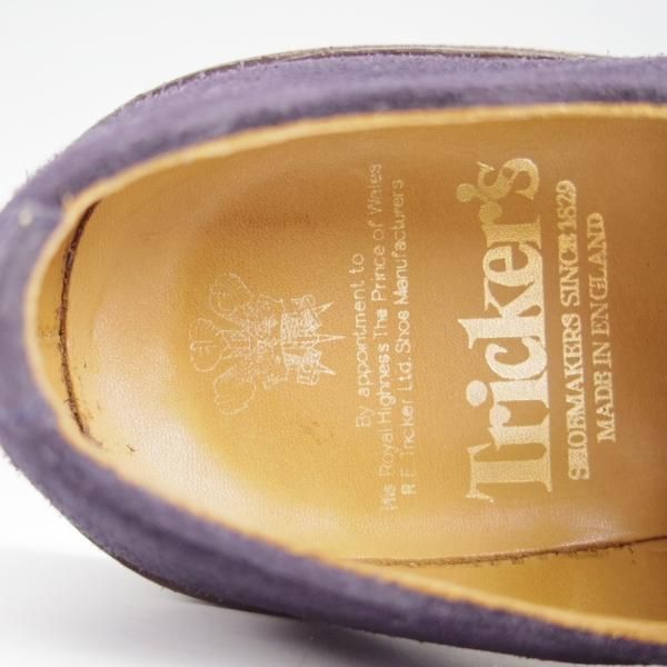 美品★トリッカーズ SIZE 7.5【モデル定価￥81,000-★ダブルモンク/Rufus】7824/スエード/紺/メンズ/Tricker's★h733