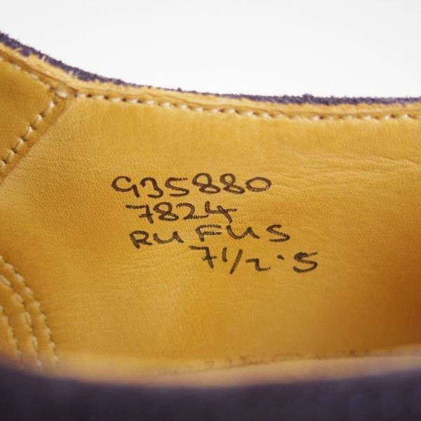 美品★トリッカーズ SIZE 7.5【モデル定価￥81,000-★ダブルモンク/Rufus】7824/スエード/紺/メンズ/Tricker's★h733